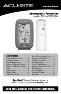 Sportsman’s Forecaster models 00251W/00252W