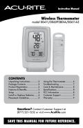 Wireless Thermometer model 00411/00609SBDIA/00611A3