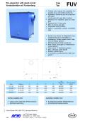 Pre-separator with spark arrest type FUV