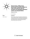 Determination of Magnesium, Calcium and Potassium in Brines by Flame AAS using the SIPS-10 Accessory for Automated Calibration and On-Line Sample Dilution