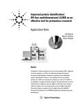 Improved protein identification: Off-line multidimensional LC/MS as an effective tool for proteomics research