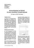 RÃ¼ckverfolgbarkeit der Batches fÃ¼r einen chemischen ProduktionsprozeÃŸ 