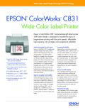 E PSO n ® ColorWork s ™ C831 Wide Color Label Printer