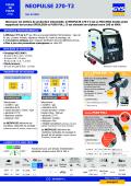 NEOPULSE 270-T2 ,Idéal pour les ateliers de production industrielle, le NEOPULSE 270-T2 est un MIG/MAG double pulse supportant les torches SPOOLGUN et PUSH PULL. Il est alimenté en triphasé entre 200 et 460V