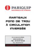 Marteaux fond de Trou à circulation inversée