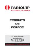 PRODUITS DE FORAGE