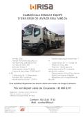 CAMION 6x6 RENAULT EQUIPE D’UNE GRUE DE LEVAGE RISA TA80.26