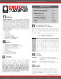 CreteFill Crack Repair Cut Sheet