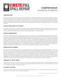 CreteFill Spall Repair Comprehensive Installation Guidelines