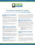 FIVE DISTINCT REASONS TO CHOOSE CRETE-CLEAN PLUS WITH SCAR GUARD™ OVER OTHER CLEANERS