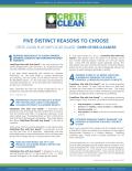 FIVE DISTINCT REASONS TO CHOOSE CRETE-CLEAN PLUS WITH SCAR GUARD™ OVER OTHER CLEANERS
