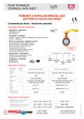 ROBINET A PAPILLON SPECIAL GAZ BUTTERFLY VALVE GAS SERIE