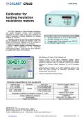 Calibrator for testing insulation resistance meters 