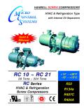 HANBELL SCREW COMPRESSORS HVAC & Refrigeration Type with Internal Oil Separators