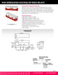 9104 SERIES/HIGH VOLTAGE SIP REED RELAYS