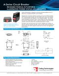 A-Series Circuit Breaker RECESSED PADDLE ACTUATOR AND ILLUMINATED POWER STATUS LED INDICATOR