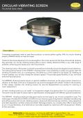 CIRCULAR VIBRATING SCREEN