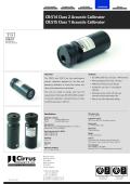 CR:514 Class 2 Acoustic Calibrator CR:515 Class 1 Acoustic Calibrator