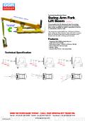 Swing Arm Fork  Lift Boom 