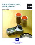 Instant Portable Flour Moisture Meter Model PR930 