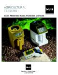 AGRICULTURAL TESTERS Model PM400/600, Riceter, PQ100/500, and TX200