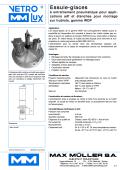 Essuie-glaces à entraînement pneumatique pour applications adf et étanches pour montage sur hublots, gamme WDP