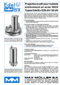 Projecteurs adf pour hublots entièrement en acier INOX Types EdelEx G20 dH / 50 dH