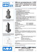 Micro-projecteurs LED Gamme MVLR, entièrement en acier INOX pour application en zones étanches