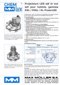 Projecteurs LED adf et non adf pour hublots, gammes KEL / FKEL / KL PowerLED