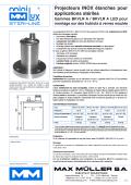 Projecteurs INOX étanches pour applications stériles Gammes BKVLR A / BKVLR A LED